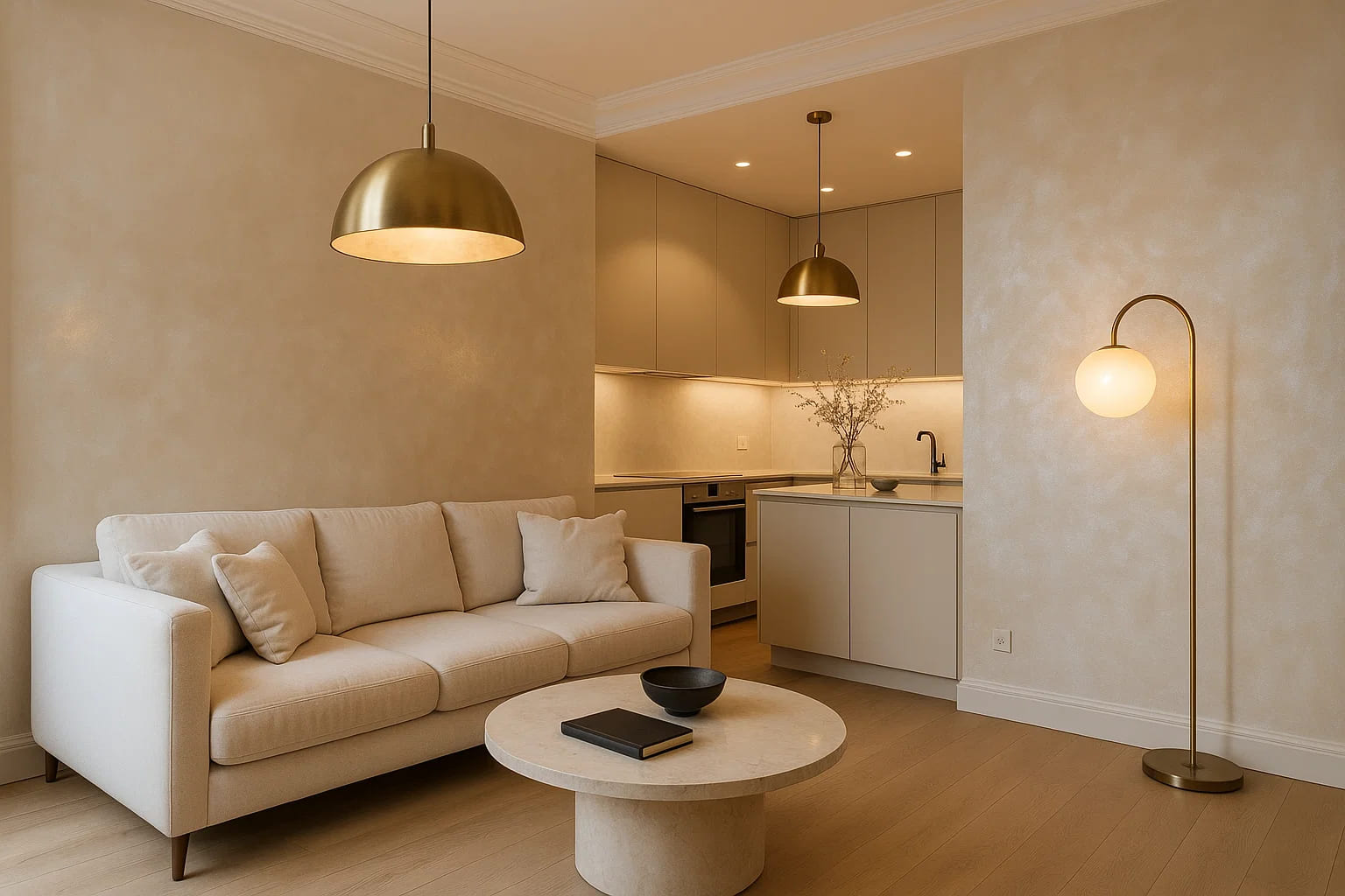 Комбинирование декоративных покрытий и освещения